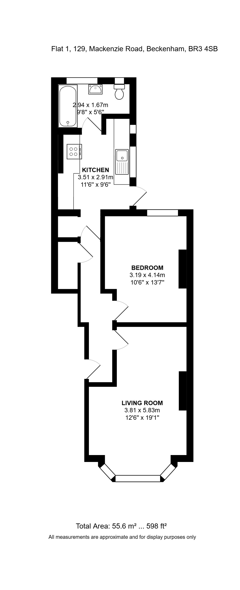 Flat 1, 129, Mackenzie Road, Beckenham, BR3 4SB
