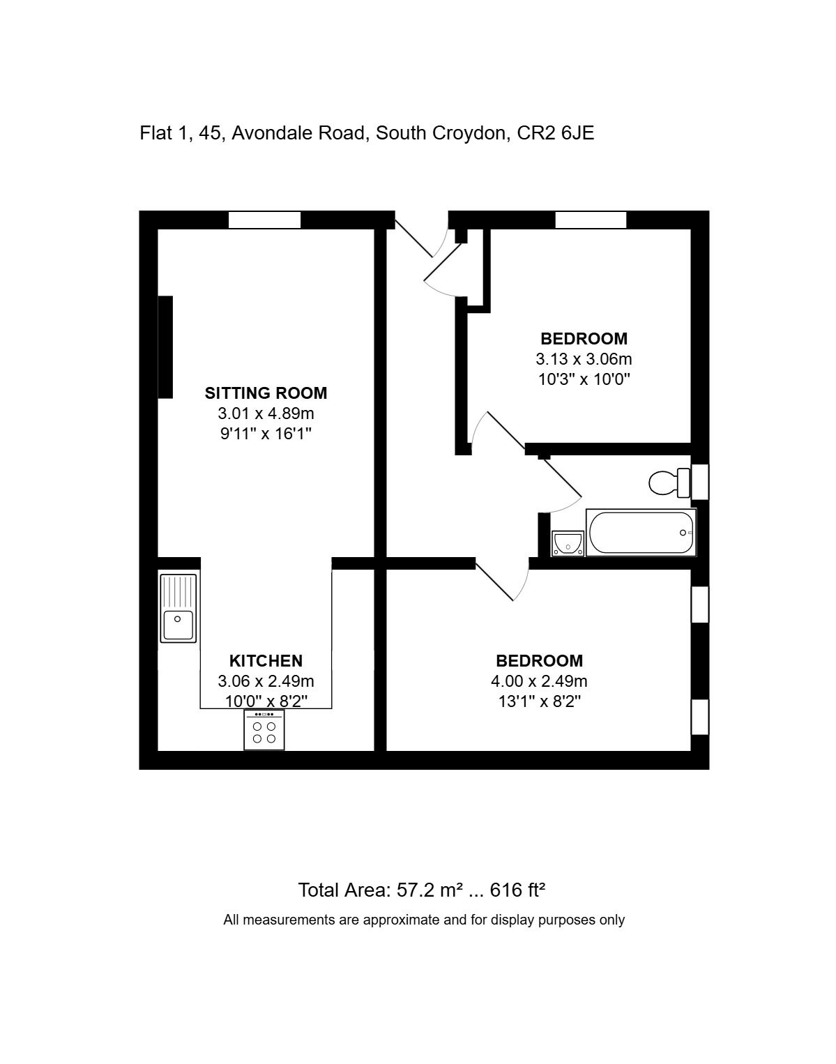 Flat 1, 45, Avondale Road, South Croydon, CR2 6JE (2)