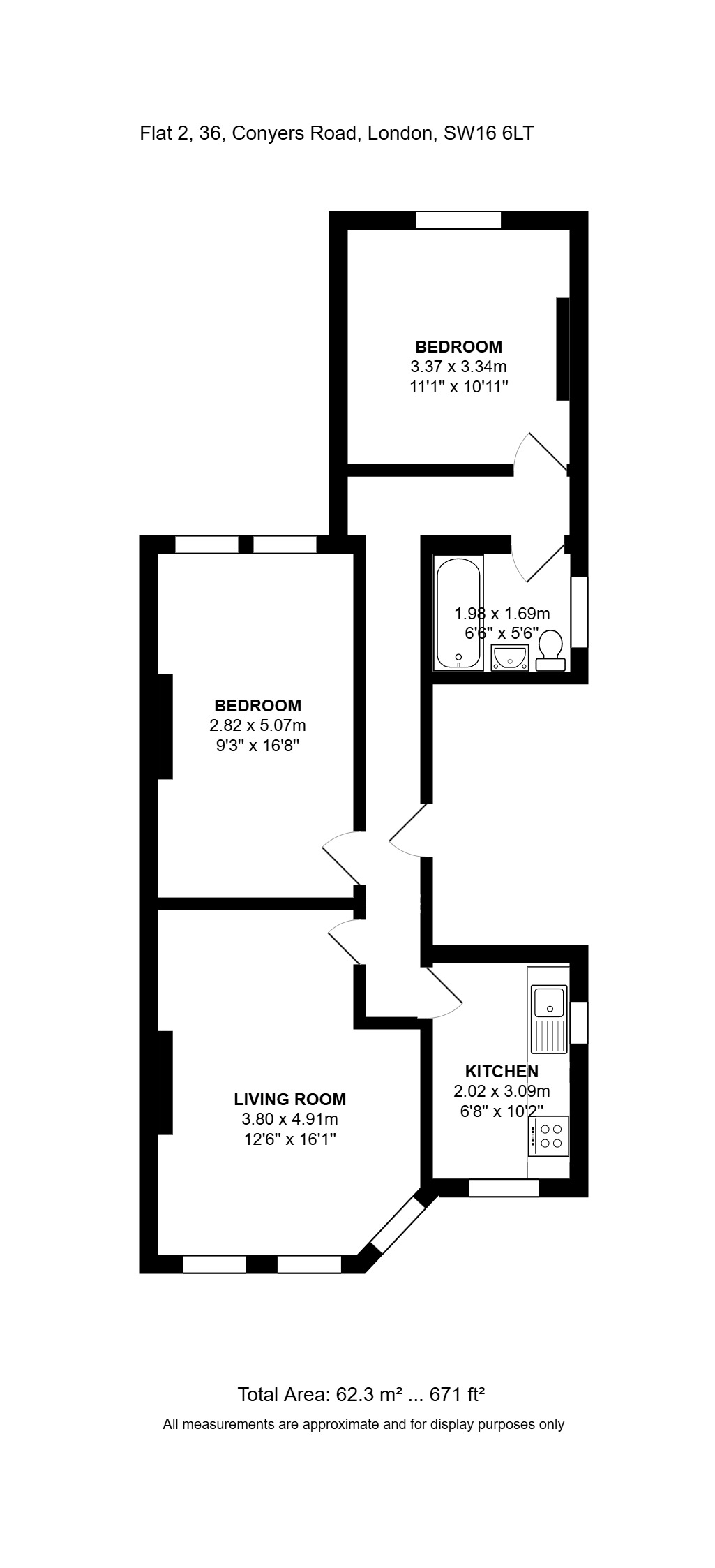 Flat 2, 36, Conyers Road, London, SW16 6LT (10)