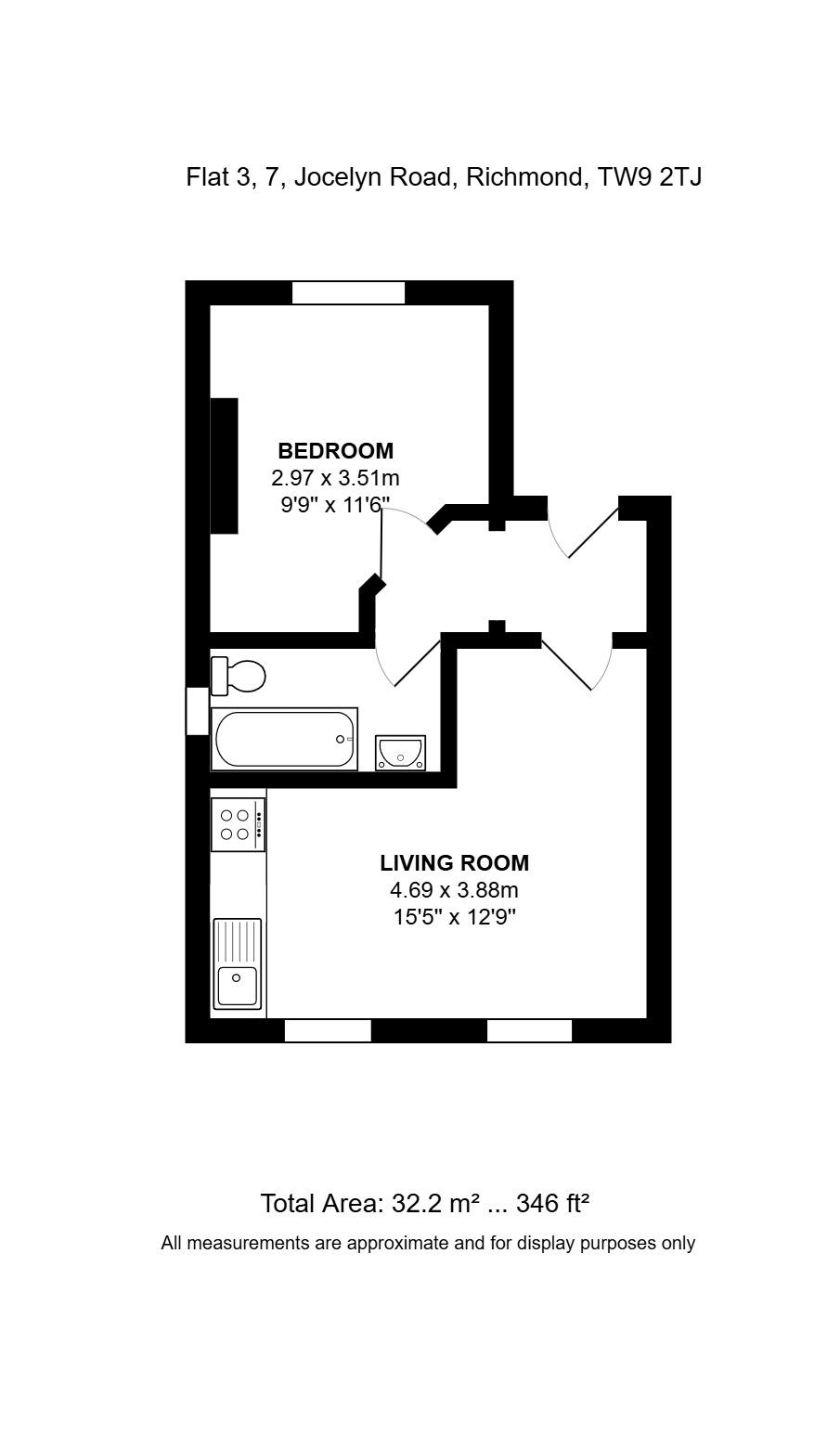 Flat 3, 7, Jocelyn Road, Richmond, TW9 2TJ