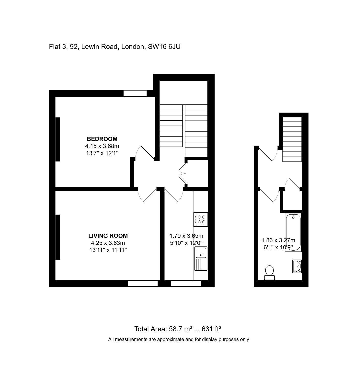 Flat 3, 92, Lewin Road, London, SW16 6JU